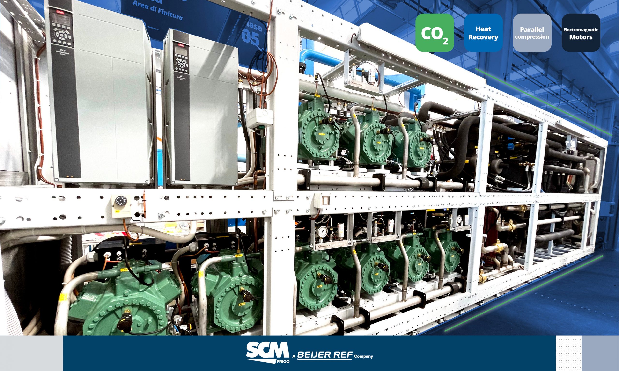 A transcritical Hi-Tech unit on the way to France | SCM Frigo